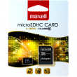 Card de memorie microSDHC Maxell 4GB clasa 10 cu adaptor SD