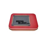 Cutie din metal rosie cu capac pentru memorie USB PBOX13