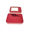 Cutie din metal rosie cu capac pentru memorie USB PBOX13