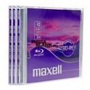 BluRay Disc BD-RE Rewritable Maxell 2x 25GB Blank 3 buc / set
